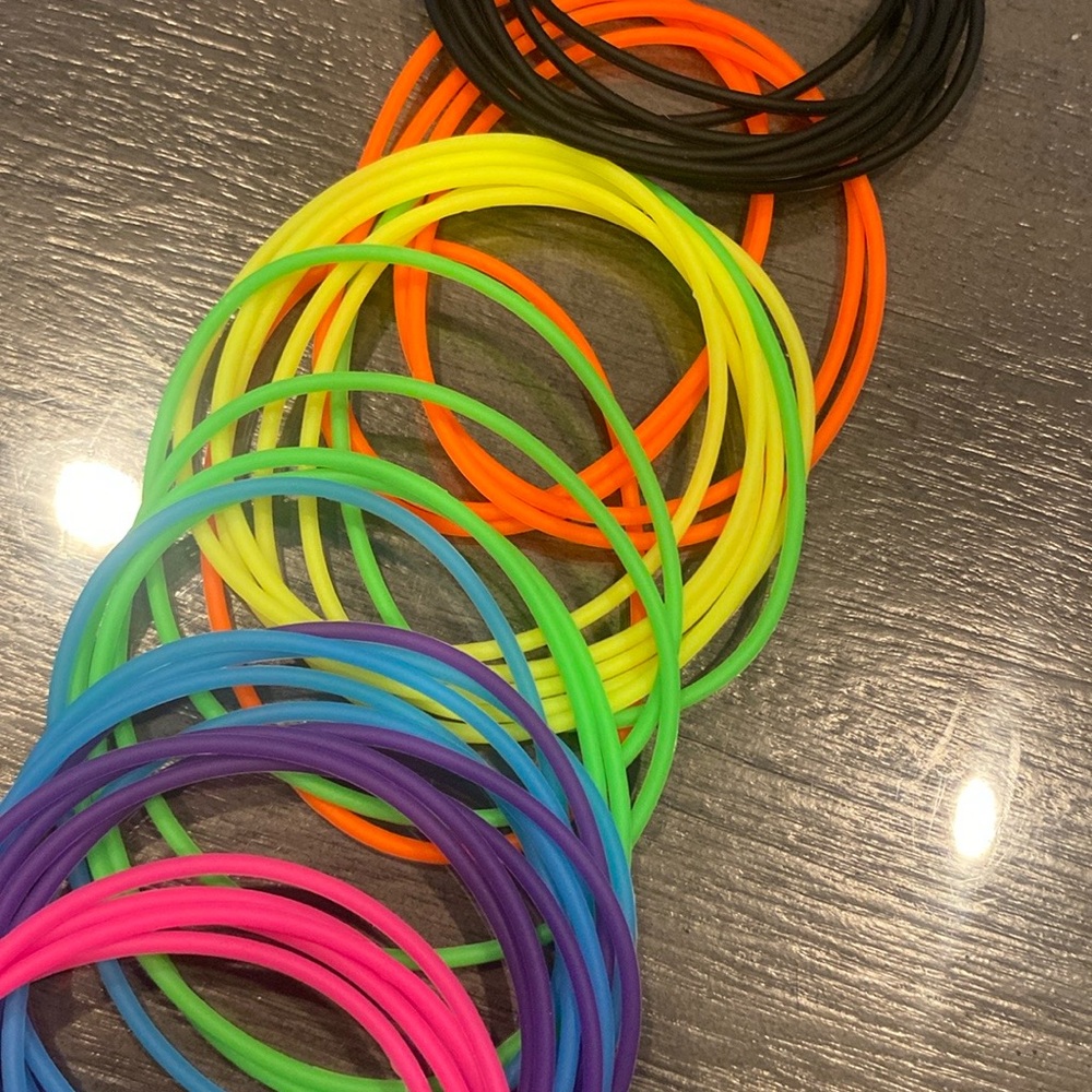 Colorful jelly Bracelet Set- 80s retro